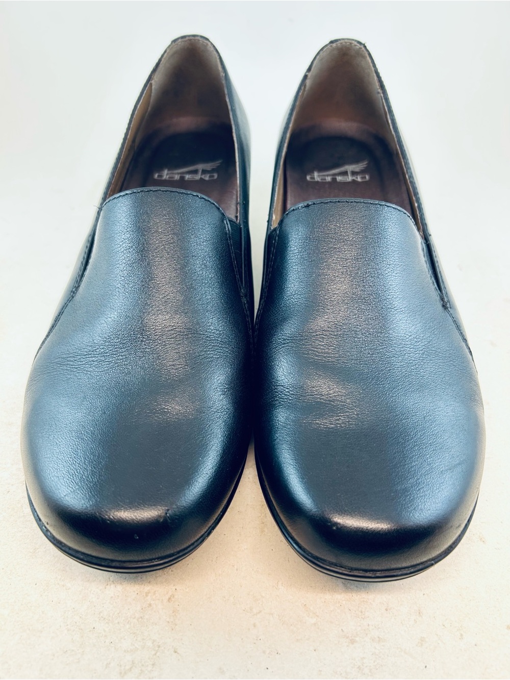 Dansko Black Milled Nappa Leather Farah Smoking Loafers, size 39 8.5 9 - Picture 2 of 11